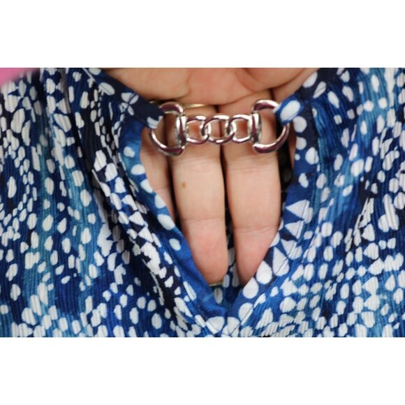 Spense 3/4 Bell Sleeve Stretchy Smocked Tunic-Size Large-BOHO - Picture 7 of 10